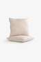 Lona 2-Piece Linen Cushion Cover with Buttons 40X40 Natural - 3