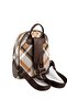 Khaki - Brown Plaid Women's Backpack Sp1062 - 4