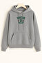 Men's Winter Boston Printed Cotton Hooded Kangaroo Pocket Regular Sweatshirt