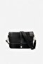 Black - Black Suede Women's Crossbody Bag Sp1182 - 5