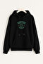 Men's Winter Boston Printed Cotton Hooded Kangaroo Pocket Regular Sweatshirt