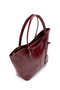 Double Handle Faux Leather Hype Women's Shoulder Bag Burgundy - 4