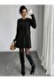 DGN'S Special Stretchy Fabric Cardigan-Dress Women's Knit Set Black-Smoke - 4