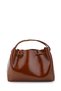 Ruched Detail Yavru Çantaı Elin Women's Crossbody Bag Brown - 4