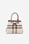Cream - Tan Plaid Women's Handbag Sp1098