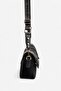 Black - Black Suede Women's Crossbody Bag Sp1182 - 3