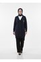 Gavessa Stone Embroidered Cardigan with Metal Buttons on the Sleeves and Front-Sy3260 Navy Blue