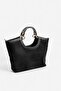 Black - Black Suede Women's Handbag Sp1189 - 4