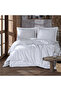 Ranforce 100% Cotton Double Duvet Cover Set Velvet V1 White - 3