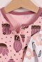 Dusty Rose Baby Girl 100% Cotton Snap Fastener 3-Piece Cactus Patterned Cuffed Romper Set (3 Months 6 Months 9 Months) - 3