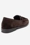 Lupen Brown Suede Tasseled Genuine Leather Women's Loafer Shoes - 5