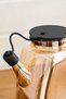 3855-1 Transparent Borosilicate Glass Olive Oil Bottle - Set of 2 Oil and Vinegar Bottles Black 1Lt - 2