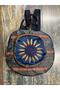 Fargin Ethnic Authentic Bohemian Round Backpack Daily Travel Backpack