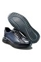 Men's 100% Genuine Leather Orthopedic Sole Rubber Lace-Up Shoes - 3