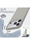 Apple iPhone 17 Pro Max Case Inside Velvet Screen and Camera Raised Launch Silicone Cover Gray - 2