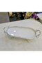 1 Piece Oval Porcelain with Cast Edge Frame 30*16 Silver
