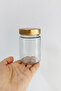 350 ml Jar with Gold Deep Lid 350 Cc Transparent Jam, Marmalade Glass Jar Deep 6 Pieces - 3