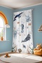 Blue Undersea Patterned Children's Baby Room Background Curtain (Single Panel Pricing) - 4