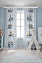 Cloud Sleeping Bears Patterned Children's Baby Room Background Curtain (Single Panel Pricing) - 3