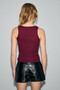Lillesol Starlit Women's Soft and Flexible Fabric Organic Cotton Stone Burgundy Tank Top - 7