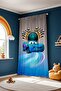 Blue Racer Mcqueen Patterned Children's Baby Room Background Curtain (Single Panel Pricing) - 4