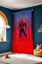 Red Spider-Man Patterned Children's Baby Room Background Curtain (Single Panel Pricing) - 4