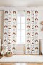Rainbows in the Rain Patterned Children's Baby Room Background Curtain (Single Panel Pricing)