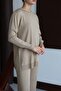 25017 Women's Pants Stitching Detailed Premium Knitwear Set Mink - 4