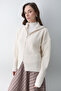 Cream Double Zipper Cardigan - 251080