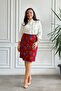Flannel Bell Skirt with Decorative Button Detail on the Front - 3