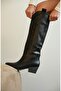 Women's Umke Cowboy Boots - Black-Leather - 4