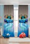 Blue Racer Mcqueen Patterned Children's Baby Room Background Curtain (Single Panel Pricing)