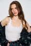 Lillesol Starlit Women's Soft and Flexible Fabric Organic Cotton Stone White Tank Top - 5
