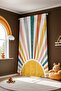 Colorful Bohemian Sun Patterned Children's Baby Room Background Curtain (Single Panel Pricing) - 4