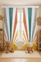 Colorful Bohemian Sun Patterned Children's Baby Room Background Curtain (Single Panel Pricing)
