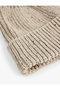 Knitted Beanie with Layered Design - 3