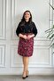 Flannel Bell Skirt with Decorative Button Detail on the Front