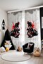 Red Motor Racer Patterned Children's Baby Room Background Curtain (Single Panel Pricing) - 3