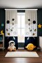 Space Vehicles Patterned Children's Baby Room Background Curtain (Single Wing Pricing)