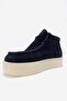 Melia Navy Blue Suede Genuine Leather Women's Ankle Boots - 4