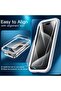 3-in-1 Magnetic Case for iPhone 15 Pro Max (6.7") with 2 Tempered Glass Protectors - Clear - 7