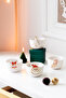 New Year Themed 4-Piece Ceramic Bowl Set / Handmade Ceramic Bowl Set