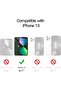 Magnetic Case for iPhone 13 (6.1") MagSafe Compatible, Shockproof, Clear/Alpine Green - 2