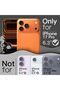 Wavy Case for iPhone 17 Pro 6.3-Inch, Clear Hard PC Back (Orange) - 2