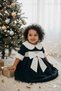 Girl's Green Plaid Fur Dress - Baby Collar Seasonal Casual Dress 1-7 Years - 6