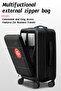 Front Open Hard shell ABS Carry-On Luggage, Lightweight, Laptop Compartment, Removable Wheels - 5