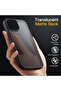 Matte Case for iPhone 14 6.1-Inch, Shockproof, Frosted Translucent Back (Black) - 4
