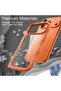 Wavy Case for iPhone 17 Pro 6.3-Inch, Clear Hard PC Back (Orange) - 4