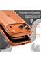 Wavy Case for iPhone 17 Pro 6.3-Inch, Clear Hard PC Back (Orange) - 5