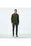 Men's Green Classic Fit Long Sleeve Polo Neck T-Shirt - 3